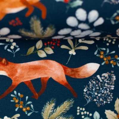 Jersey | Woodanimals | Fuchs | jeansblau